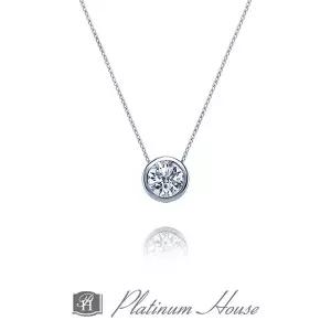 [플래티넘하우스]백금 Solitaire bezel 목걸이(0.2ct)