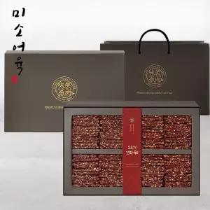 [미소어육][바로배송][미소어육] 국내산 소고기 견과육포 선물세트(쇼핑백포함)/600g