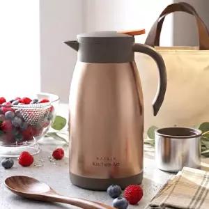 키친아트 뉴골드메탈 보냉 보온포트 1000ml 물병 국통 보온병 주전자 보온케틀