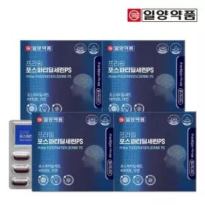 [내츄럴플러스][공식] 일양약품 프라임 포스파티딜세린PS 60캡슐 4박스 / 두뇌건강 항산화 비타민E 아연