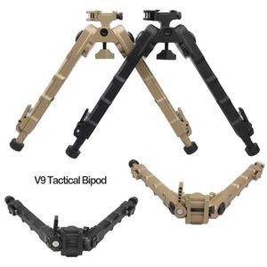 V9 전술 바이포드 양각대 라이플 풀메탈 삼각대 길이 조절 V9 Bipod QD BK/TAN 전동건 에어소프트건 악세사