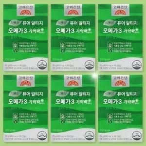 고려은단 식물성 퓨어 알티지 오메가3 기억력 플러스 60정 x 6박스