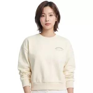 디스커버리 여성 크롭 트레이닝 맨투맨 티셔츠 DWTR42041-LYS