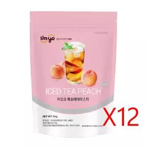 아임요 복숭아 아이스티 파우더 1kg x 12개