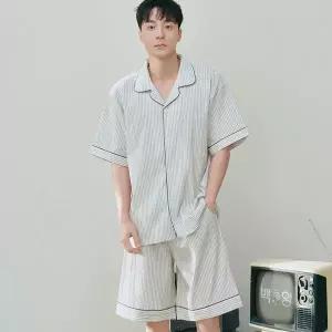 [BYC]시어서커 반팔 잠옷세트 남녀공용 NSZ1001_P425558965
