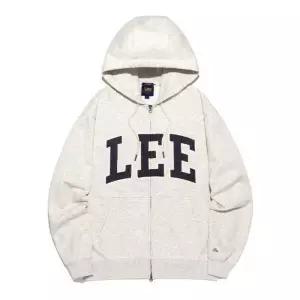 [LEE]리후드집업 CQK LE2503HZ02OT 데님 아플리케 후드 집업 오트밀
