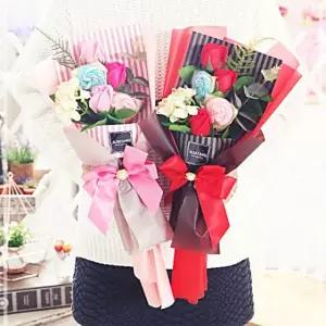 레드 수국캔디부케 꽃다발 사탕부케 졸업식 재롱잔치 ZW0347B0