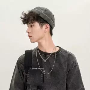 [룽스_66]숏 남성 비니 레옹 챙없는 남자 여름 골무