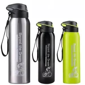 500ML 진공 스테인리스 자전거 물병 이중벽 단열 사이클링 빨대가 있는 간단한 보온 머그컵