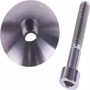 FLKERSYH 티타늄 헤드셋 스템 탑 캡 1-1/8인치 볼트 M6 x 35mm 자전거 액세서리