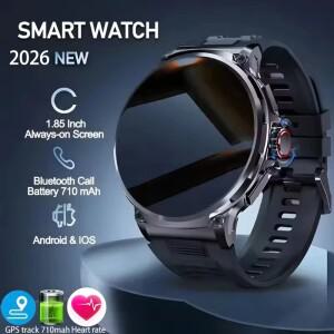 2026 새로운 GPS 궤적 스마트 시계 남성용 1.85인치 HD AMOLED 스크린 710mAh 배터리 스포츠 블루투스 통화