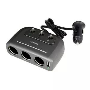 [무료배송]차량용 멀티시거잭 3구 스위치 USB 멀티소켓 자동차 시가잭 분배기