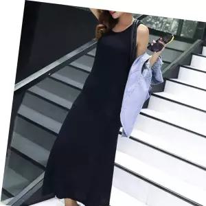 파자마 기본 이너 홈드레스 민소매 나시롱원피스 모달