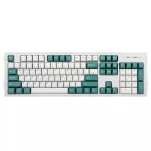 COX 키보드 유선 저소음백축 기계식 게이밍 CK01 PBT SL (민트 화이트)
