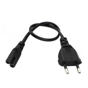 30cm EU-IEC 320 C7 AC 전원 코드 슈코 CEE7/16- 8자형 EU 케이블 커넥터 연장 2.5A 250V 블랙