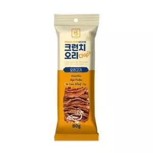 크런치 오리칩 고기 80g 강아지 바삭한 간식과자 애견 반려 영양 수제 스낵