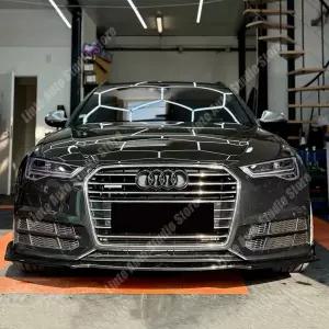 아우디 A6 S-라인 S6 C7 페이스리프트 세단아반트 2014 -용 자동차 프론트 범퍼 립 스플리터 디퓨저 바디