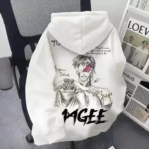 후드 티 가을 겨울 풀오버 맨투맨 트렌디하고 애니메이션 프린트 후드티 남여공용 공용 루즈핏 자켓 재킷