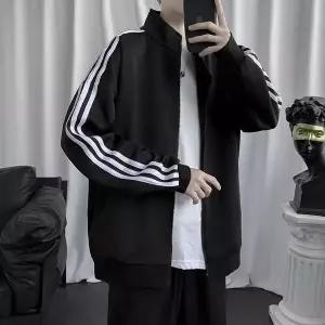 후드 티 가을 겨울 풀오버 맨투맨 정리 봄가을 시즌 스탠드 칼라 캐주얼 남자 남성 빅사이즈 루즈핏 줄무늬