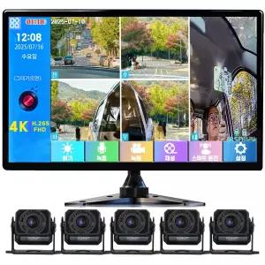 위나논 WINANON 10.1인치 5채널 터치 화물차 블랙박스 4K 고화질 AI 생체인식 시스템 1080P 12V와24V 대형