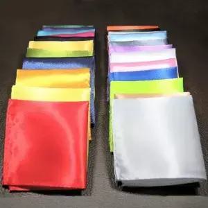 럭셔리 남성용 사각 손수건 단색 Hankies 실크 Hanky 비즈니스 정장 포켓 타올 결혼식 연회 파티 선물