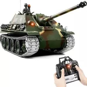 1/16 RC 탱크 헹롱 독일 야크트판터 육군 장난감(연기·음향·조명 포함) 2.4G 원격 조종