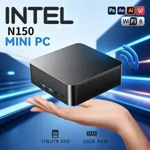LED전구 인텔 코어 N150 휴대용 PC 컴퓨터 16GB 램 12SSD WIFI 6 BT5.2 4K 60Hz HD 게이밍 사무용 학습용 P