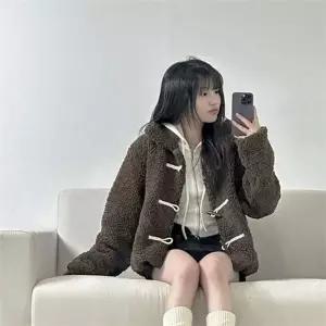 [하프클럽/]여성 떡볶이 코트 여성 뽀글이 코트 루즈핏 오버핏 데일리 간절