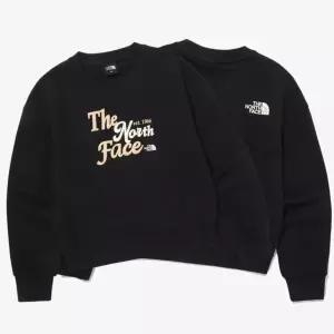 [매장판] 노스페이스 키즈 여아 긴팔 티셔츠 데일리 맨투맨 앨리슨 스?셔츠 블랙 NM5M