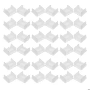 50개 플라스틱 블라인드 엔드캡 윈도우 레일 스톱 엔드 헤드레일 수평형 베네치안 롤러 블라인드 금속 비닐