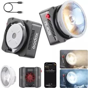 Godox ML40Bi 40W 바이컬러 LED 비디오 라이트 2800K-6500K 휴대용 카메라 조명 렌즈 리플렉터로 24배 더