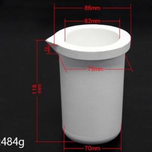 금, 은, 백금 용해용 석영 실리카 크루시블 유도 가열 컵, 주얼리 주조 도구, 1kg 용량