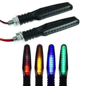 1pc 유니버설 12v Led 오토바이 차례 신호 방수 표시 등 E24 흐르는 물 깜박이 깜박이 오토바이 액세서리