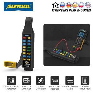 AUTOOL-OBD2 자동차 진단 프로토콜 감지기 브레이크 아웃 박스, 16 핀 오실로스코프 OBD II 다이아박스 디