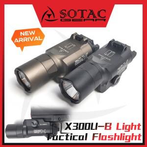 SOTAC X300UB 플래시라이트 20mm 피카티니 레일 호환 B 스카우트 LED 사냥용 무기 전술용
