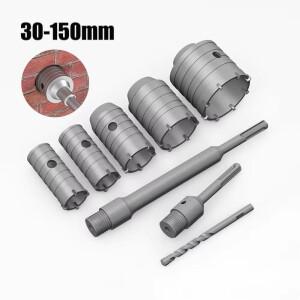 1개 30-150mm 콘크리트 벽용 드릴링 크라운  원형 샤프트가 있는 SDS 플러스 해머 비트  시멘트 석재 절단