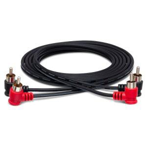 HOSA CRA-201RR 스테레오 인터커넥트 듀얼 라이트 앵글 RCA TO 케이블 - 3피트