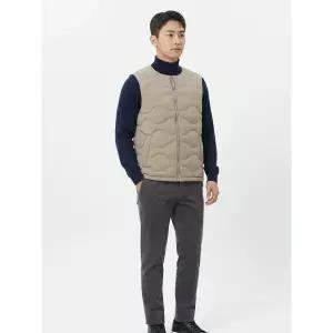 EIDER POP 남성 U넥 경량 패딩 베스트_MID 미드 BEIGE 베이지
