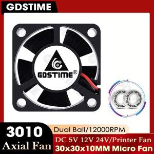 GDSTIME 3010 팬 24V 볼 베어링 브러시리스 5V 냉각 마이크로 (자동차 램프  3D 프린터 부품