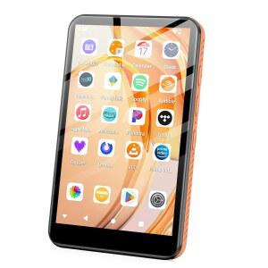 FANVACE ANDROID 13 블루투스 및 WIFI 지원 MP3 플레이어 4인치 터치스크린 스피커가 탑재된 MP3 MP4 4GB RAM 32GB ROM AUDIBLE이 포함된 SPOTIFY MUSIC PLAYER AMAZON MUSIC PLAY STORE(주황색)