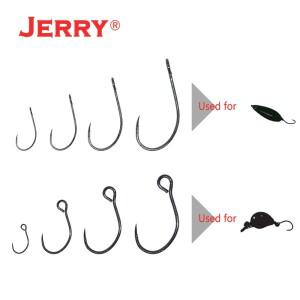 Jerry 싱글 후크 영역 송어 낚시 스푼 스피너 글리터 하드 플라스틱 미끼  움직이는 담수 액세서리 플러그