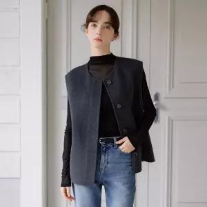 쥬아르 55~88사이즈 핸드메이드 노카라 조끼 베스트_4color