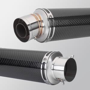 60mm 범용 바이크 오토바이 배기 테일 파이프 카본 머플러 ZX25R R15 GPR250R CBR250RR R3 R7용 db 킬러 포