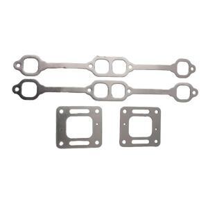 Mercruiser 5.0 Mpi 5.7 350 Mag 라이저 블록 V8 엔진 용 엘보 1980-2002 센터 라이즈 매니 폴드 배기 가스