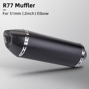 범용 바이크 오토바이 r77 배기 파이프 db 킬러 mt09 R3 pcx x gsx cbr250rr Z400 R1 CBR650 용 51mm