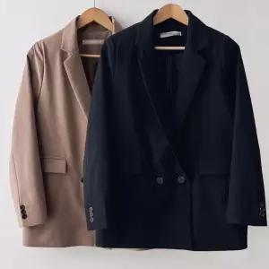 빅사이즈아우터 K411L605 베이직더블버튼자켓 BN