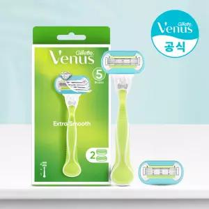 질레트 비너스 엑스트라 스무스 여성용 면도기 (핸들 1입면도날 2입)
