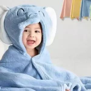 어린이 목욕 가운 아기 후드 타월 얇은 물놀이 비치 용품