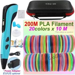 창의력을 키우는 를 위한 크리스마스 생일 선물 3D 프린팅 펜 LCD 디스플레이 전원 어댑터 케이스 PLA 멘트