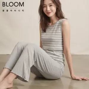 블룸마터니티 스트라이프 민소매 수유티셔츠 수유나시